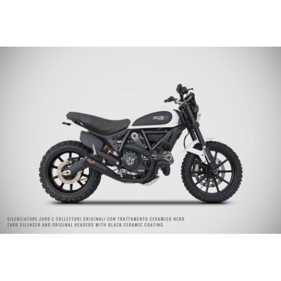 Pô Zard DUCATI SCRAMBLER 800 - Slip On Zuma Silencer phiên bản Black Coating