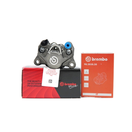 Heo thắng Brembo 2 piston đối xứng màu xám Logo bạc