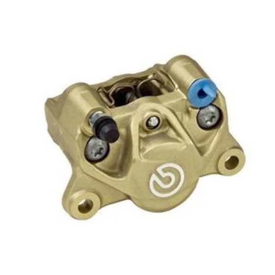 Heo thắng Brembo 2 piston đối xứng màu vàng Logo bạc